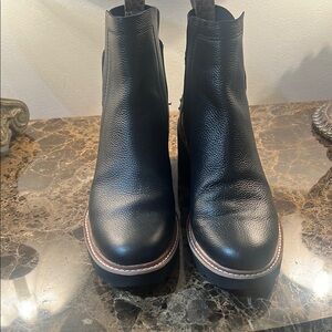 Black Leather Ankle Boots